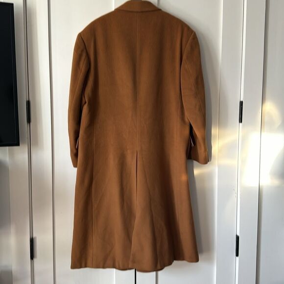VTG BILL BLASS 100% Cashmere Tan Camel Coat Jacket - 44R - Picture 5 of 6